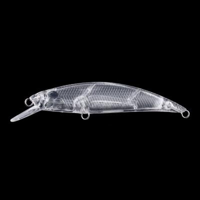 China Wholesale 8cm/9g ABS Plastic Artificial Hard Plastic Freshwater Swimming Unpainted Empty Minnow Lure for sale