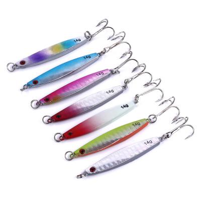 China High Quality Newest Metal Lead Jig Lure Various Colors 60mm 14g Sinking Fishing Lure for sale