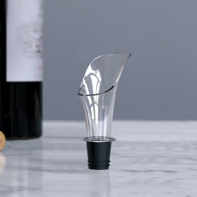 China Factory Price Plastic Single Viable Bar Viable Kitchen Accessories Premium Single Portable Wine Bottle Pourer for sale