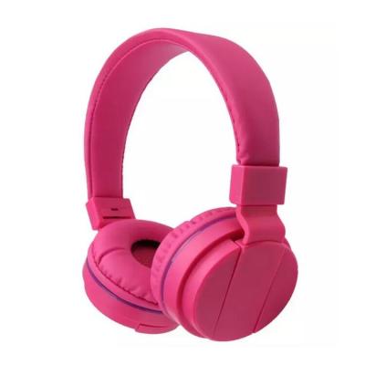 China Hot Pink MP3 Earphone Wired Headband Headband Customized Headset for sale