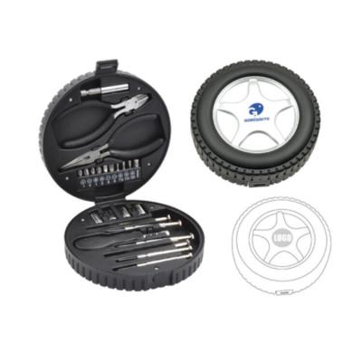 China Environmentally Friendly Promotional Tire Shaped Hand Coverall Tool Kit for sale