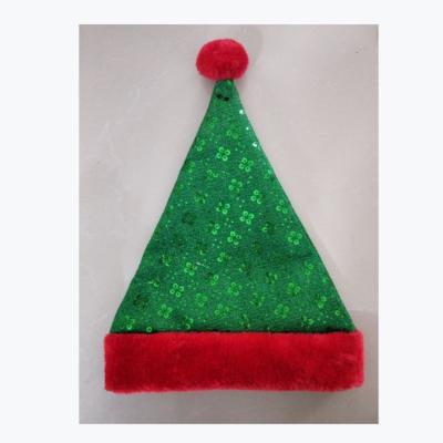 China Custom Red Eco-Friendly Nonwoven Sequin Santa Hats For Christmas Party Ornaments Party Supplies, Christmas Santa Hat For Adults for sale