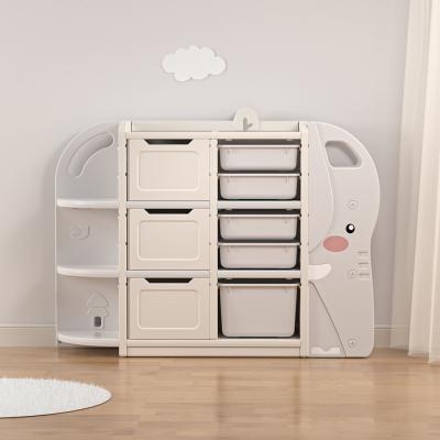 China Multi-layer minimalist children's toy storage rack large-capacity baby toy rack storage cabinet for sale