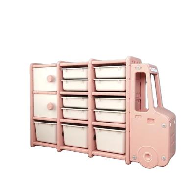 China Hot Modern Kids Storage Cabinet Car Storage Rack Toys Car Shaped Cabinet for sale