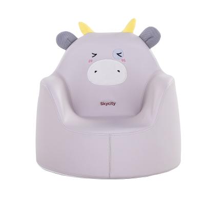 China Mini Kids Baby Sofa Baby Sofa Home Wholesale Cartoon Comfortable Cute Skycity Animal PU Sofa Modern Furniture For Kids for sale