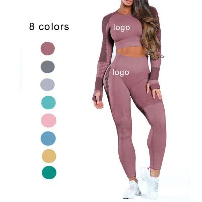 China 2021 Breathable Hot Selling 8 Colors New High Quality Long Sleeves Mesh Gym Sportswear Top Women for sale