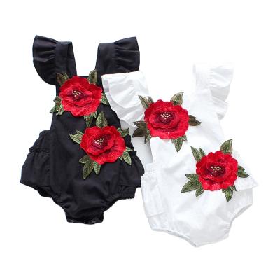 China Summer Newborn Baby Toddler Baby Romper Floral Cotton Infant Sleeveless Sleeveless Overalls for sale