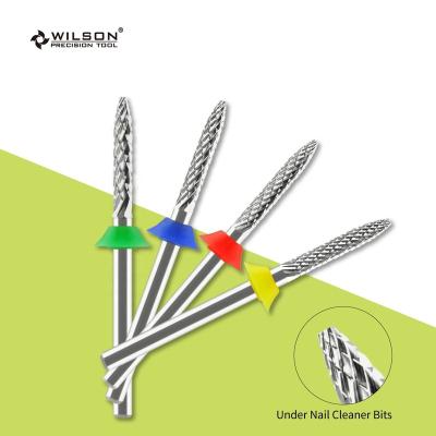 China Quickly Remove RTS / 2.3mm Under Nail Remover Bit Silver Coating Cross Cut Sun Customized Nail Drill Popular Durable Nail Office Good for sale