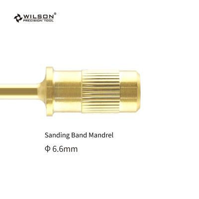 China Quick Remove Hard Gel 6.6mm Tape Mandrel Gold Coating CoatNail Polish Low Vibration Stainless Carbide Nail Bit Light Nail Bit for sale