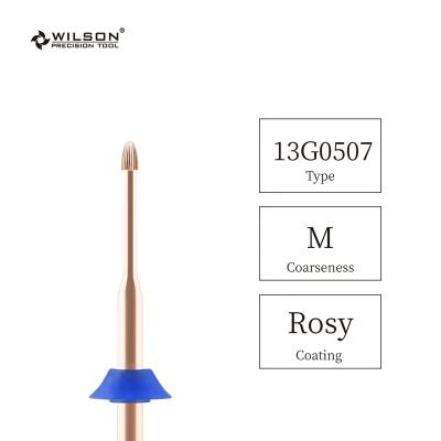 China Quickly Remove 13G0507-M Cuticle Bit Rosy Coating WILSON 82077090 Nail Cutin Carbide Nail Clean Cleaning Bit for sale