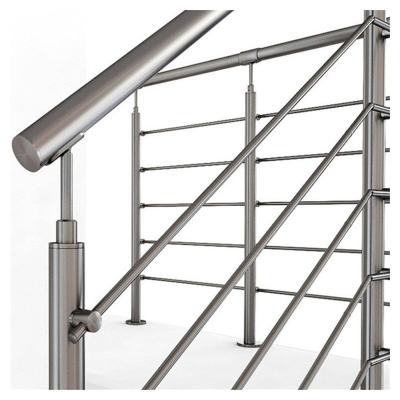 China Traditional CBDMART Stainless Steel Balustrade Balcony Railing House Stair Railing Iron Stair Handrail for sale