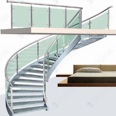 China Traditional CBDMART Stainless Steel 304 Staircase Railing Designs Fiberglass Staircase Steel Beam Stairs for sale