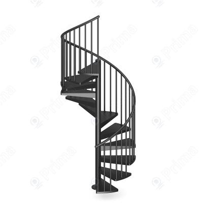 China Traditional CBDMART Stair Modern Railing Wrought Iron Baluster Aluminium Stairs Design Glass Spiral Stairs for sale