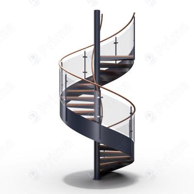 China Traditional CBDMART Indoor Prefabricated Stairs Helical Stairs Spiral Stair Case Aluminum Spiral Staircase for sale