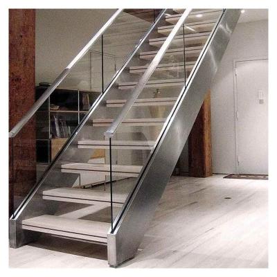 China Traditional CBDMART Steel Plate Stringer Stairs Stainless Steel Staircase Aluminum Staircase for sale