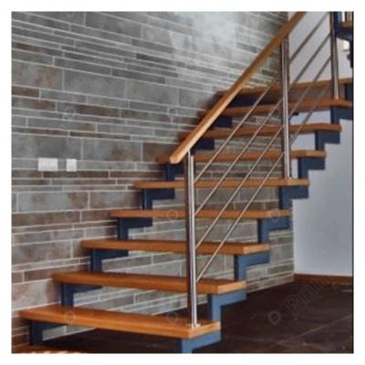 China Traditional CBDMART Straight Staircase Stainless Steel Staircases Handrails Design Stairs Railing Modern Designs for sale