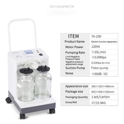 China RF1 F5 X 20 x 20A Hospital Operating Room Sputum Suction Device 7A-23D Electric Sputum Suction Device for sale