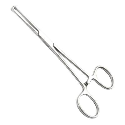 China High End Fashion Sponge Holding Forceps Steel Curved 18cm Serrated Obstetrics Surgery Forceps for sale