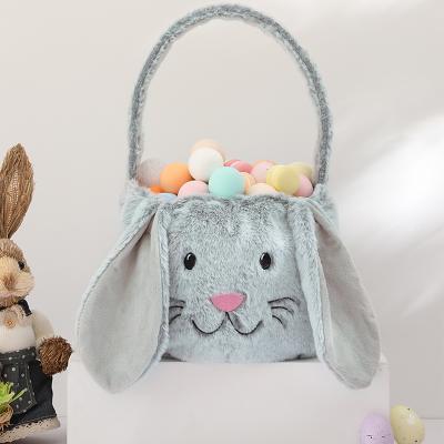 China Wholesale Hot Candy Eco-friendly Halloween Bunny Easter Baskets Bunny Basket Festival Decoration Sale Plush for sale