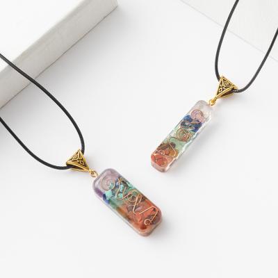 China FASHION Jewelry Orgonite Chakras Reiki Gemstone Healing Crystal Stone Pendant Necklaces for sale