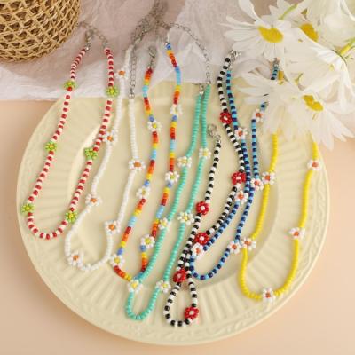 China Newest Fashion Girls Kids Pearl Beaded Handmade Flower Rice Necklace Multi Color Necklaces Beaded Bracelet Silver Plated/ for sale