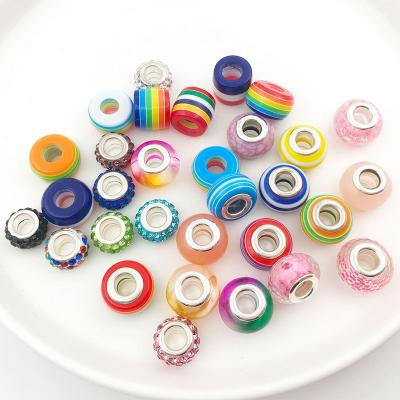 China DIY Jewelry Accessory Wholesales Diy Beads Accessories Large Resin Hole Beads For Jewelry Making for sale