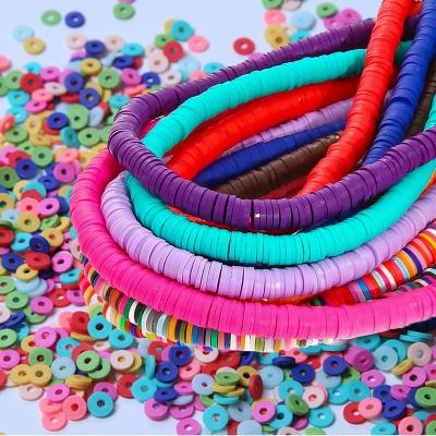 China DIY Jewelry Making Wholesale Rainbow Mix Boho Bracelet Beads Polymer Clay Disc Beads For Jewelry Making 4mm 6mm for sale