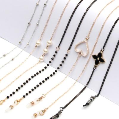 China Fashion Hot Selling Gold Plated Jewelry Glasses Hanging Neck Rope Mask Chain Hanging Chain for sale