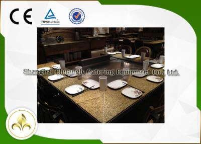 China 9 Seats Indoor Outdoor Teppanyaki Hibachi Grill Table For Hotel / Food Plaza / Restaurant / Bar for sale