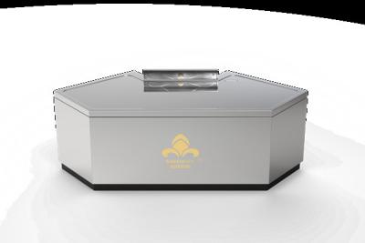 China Hotel/Restaurant Teppanyaki Grill Table with Customizable Smoke Exhaust and Front Air Supply System for sale