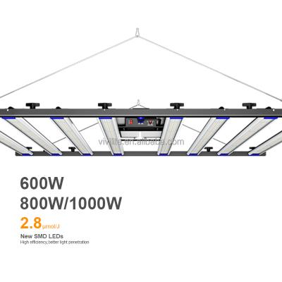 China FLOWER A3I Square 3 Side Lights 100W Strips High Lumen 600W Hps 1000W High Spectrum Red King Led Grow Light PCB Smd Foldable Bar for sale