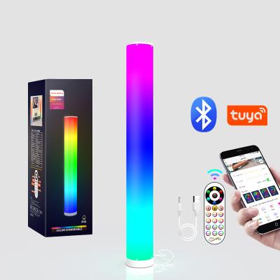 China 2021 Modern Colorful Cylinder RGB+CCT Party Decorative Atmosphere Floor Lamp Home Design for sale