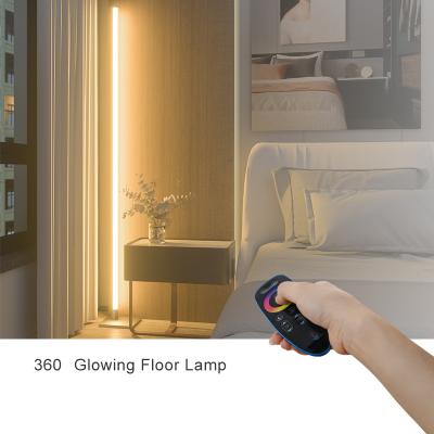 China RGB Minimalist Smart Colorful Floor Lamp With Phone App Control Remote Control Corner Led Nordic Standing for sale