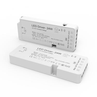 China For Furniture Cabinet 12v/24v Pwm Kast Tuya Zigbee Drivers 12 24vdc in 152v Ip54 35w Mppt 24v 12w Msd 8 24w 300 ma led driver TS12 for sale