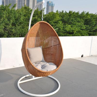 China Custom High Quality Modern Metal Egg Furniture Modern Outdoor Rocking Chair Garden Leisure Swing Hanging Chair for sale