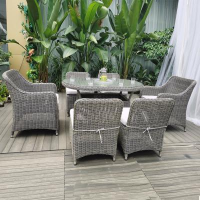 China Modern Hot Sale Hotel Outdoor Waterproof Garden Rattan Weaving Chair Table Set Outdoor Garden Furniture for sale