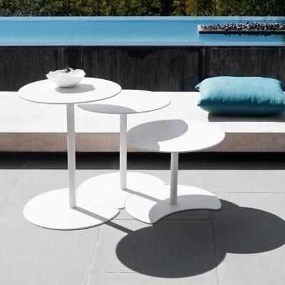 China Hot Sale Modern Nordic Simple Round Side Living Room Table PP Outdoor Furniture Sofa Side Table for sale