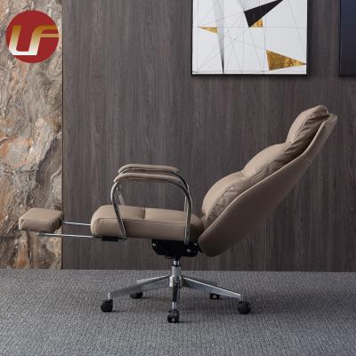 China Gray Leather Office Chair Factory Price (Height) Adjustable Swivel Lift Modern Office Furniture Task Chair for sale