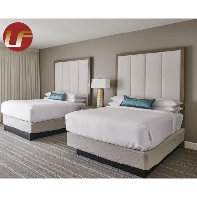 China Durable Hotel Bedroom Furniture King Size Bed Twin Room Customized Bedroom Hotel Furniture for sale