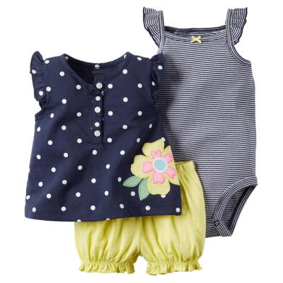 China Newborn Polyester/Cotton Baby Boy Romper Set 6-24M Long Sleeves Baby Romper 3 Pcs Cotton Baby T-shirt Set Te koop