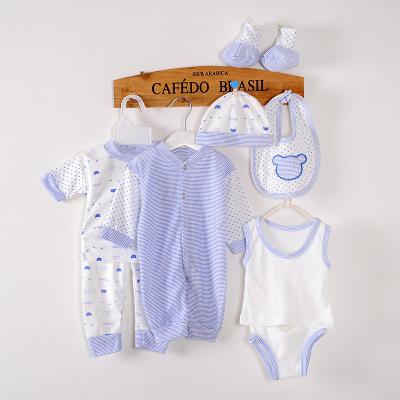 Китай Breathable 100% Cotton Spring Baby Romper Set Newborn Baby Gift Set Casual Newborn Baby Clothes 8 Pcs Set продается