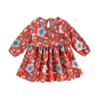 China Breathable Autumn Baby Clothes Classic Baby Girl Dresses Long Sleeve Floral Baby Girl Dress Skirts For Girls For 6-48 Months for sale