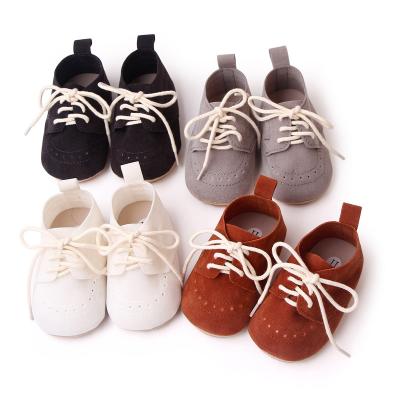 China Newest Design Baby Toddler Shoes Girls Boys Baby Shoes Rubber Lace Up Wholesale Anti Slip Shoes for sale