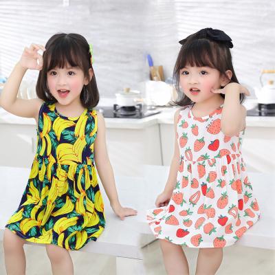 China Years Old Floral Baby Dress Summer Children 1 Girls Breathable Sleeveless Baby Dress Newborn's Dresses Te koop