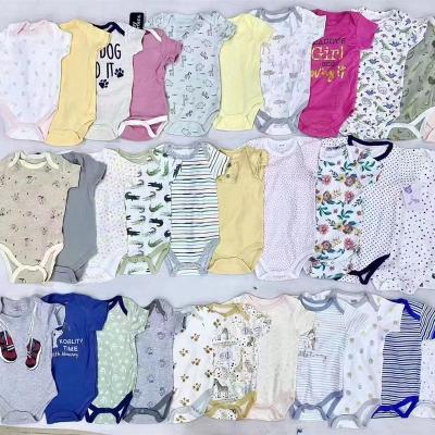 Cina Spandex/Cotton Clothing Lot Shorts 0-24M Summer Clearance Baby Various Knitted Wholesale Clothing Low Price Cotton Baby Running Rompers in vendita