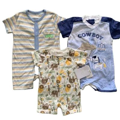 China Spandex brand clearance cotton running summer baby/cotton romper wholesale cheap clothing baby clothes jumpsuit low price à venda