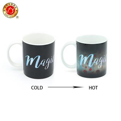 China 2022 Viable Custom Sublimation Magic Printed Color Changing Bottle Mug Heat Sensitive Mug for sale