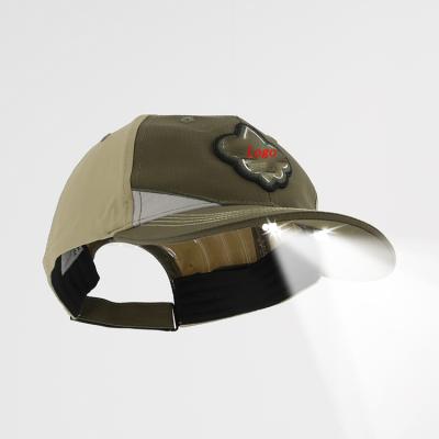 China JOINT Custom Logo Outdoor Sports Camping LED Light Cap Hats With LED Light for sale