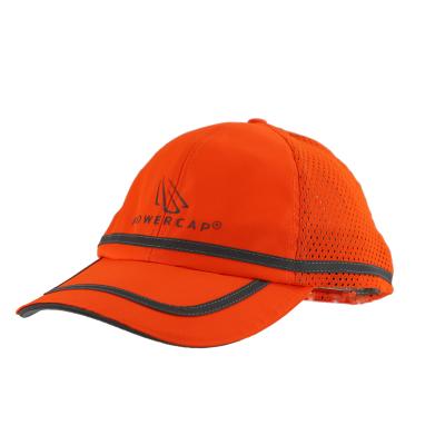 China COMMON customize stock sports baseball mesh hat powercap with LED lights for sale