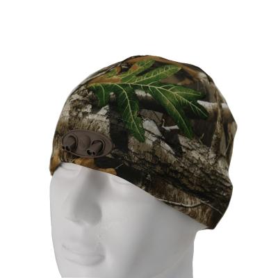 China Camouflage JOINT Hands Powercap LED Headlight LED Free Bezel Hat With LED Light for sale